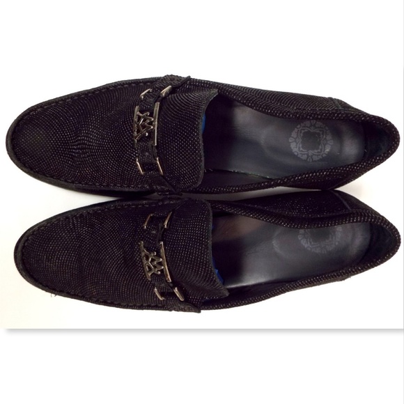 MEZLAN Custom Logo Buckle Black Pinhead Suede Leather Slip-on Loafers 11 main image 6